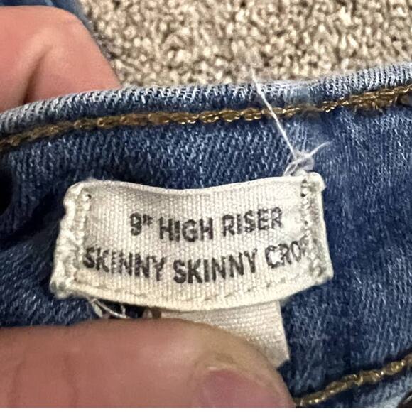 Madewell Women's 9" High-Rise Skinny Crop Jeans Size 25 Button-Fly - Picture 4 of 5